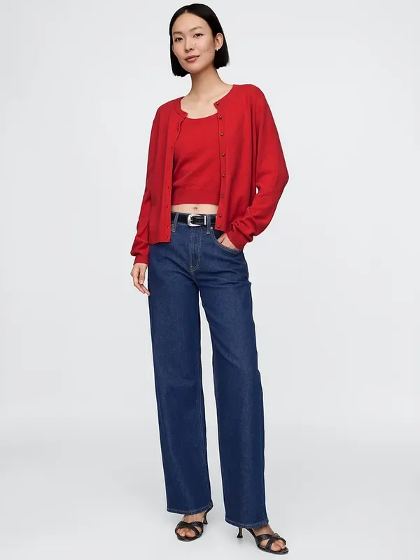 Gap Red Cashsoft Cardigan - Image 2