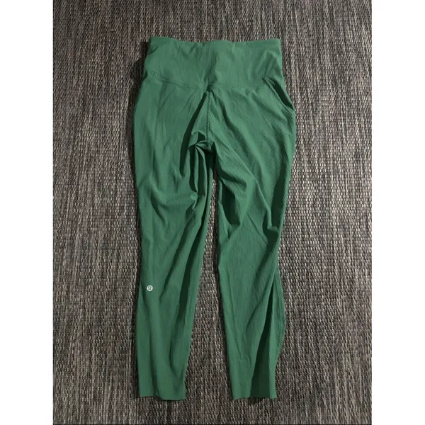 Lululemon Base Pace High Rise Ribbed Tight Nulux 25" Everglade Green Size 10 - Image 2