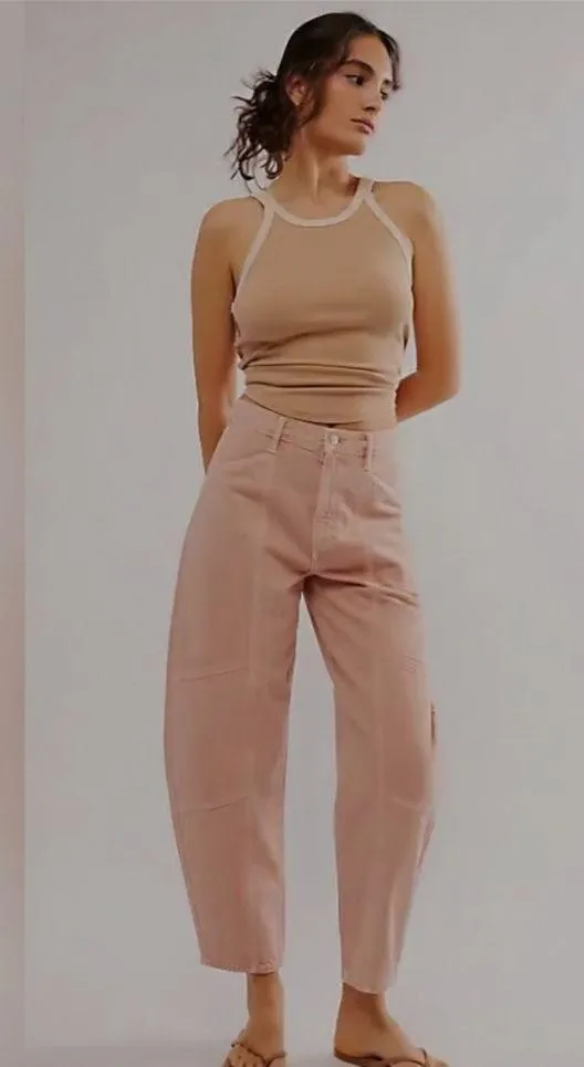 AGOLDE Mara Barrel Jeans in Pink Salt - Image 6
