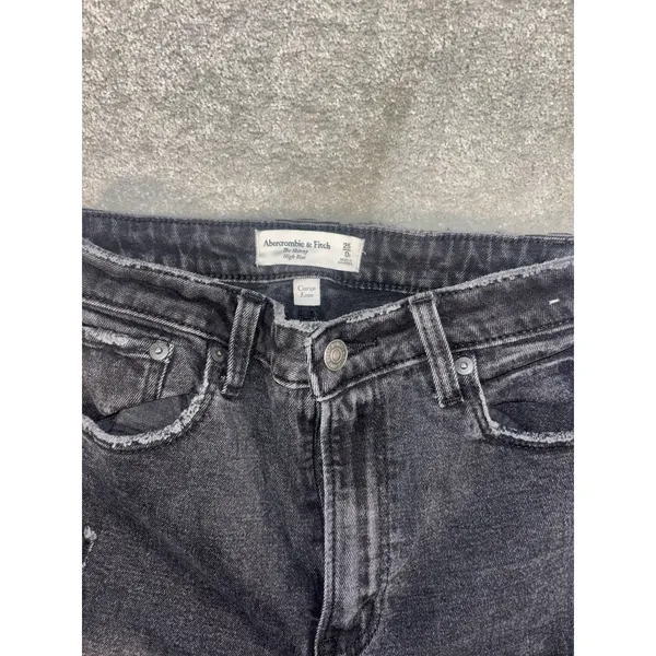 abercrombie & fitch the skinny high rise curve love size 25/0‎ distressed - Image 5