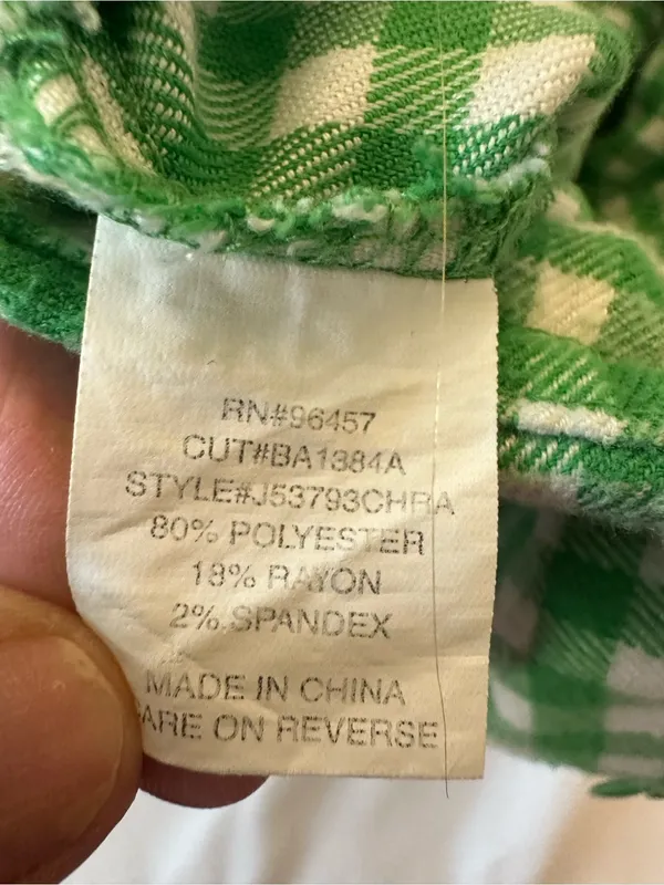 love on a hanger Green and White Gingham Mini Skirt - Image 6