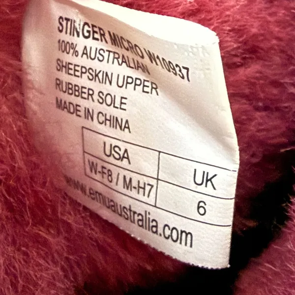 EMU Australia Stinger Micro W10937 Berry Wine Sheepskin Ankle Boots Womens 8 - Image 4