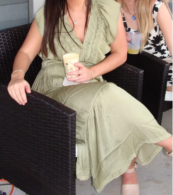 Tahari Green Maxi Dress - Image 3