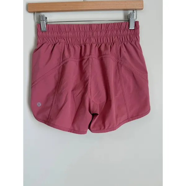 Lululemon Track Shorts Mid-Rise Lined Short 4" Womens 4 Pink W7AZ2S - Image 2