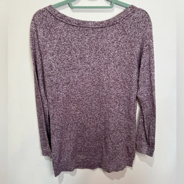 Athleta Luxe Pose Top S Tunic Long‎ Sleeve Soft Stretch Purple Wine Heathered - Image 5