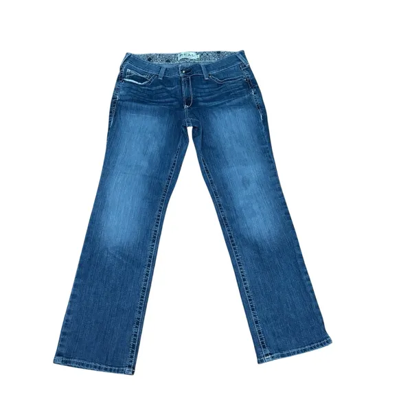 Ariat R.E.A.L. Rainstorm Jeans Womens 33R Medium Wash Straight Leg AW65301 - Image 3