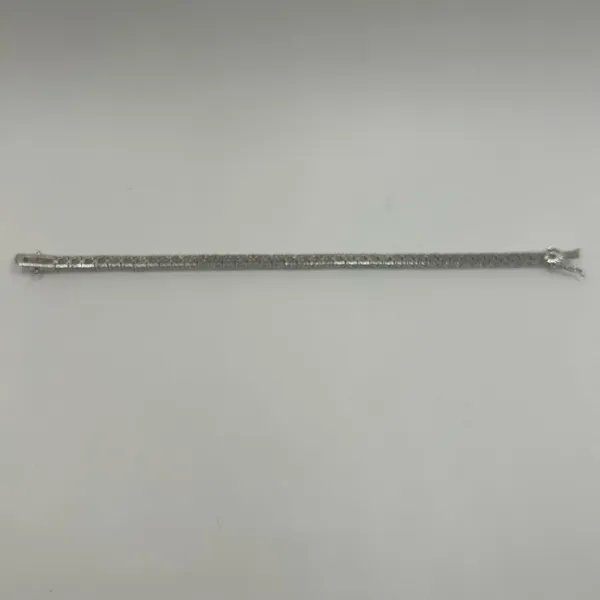 Jewelry by Lyra Moissanite Tennis Bracelet Silver 4mm 7 Inch Brand New VVS1 Crazy Shine No Pass - Image 4