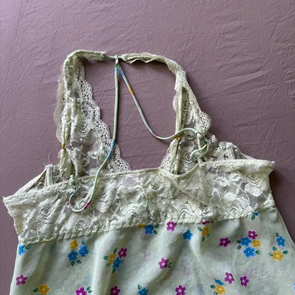 Enchanting Floral Halter Neck Lace Cami Top - Image 5