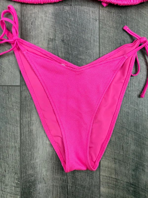 Aerie Hot Pink Textured Bikini Set - Image 3