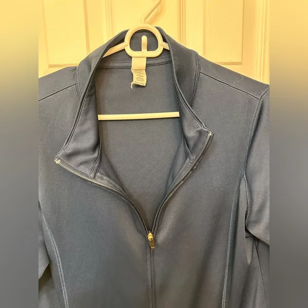 Alo Navy Full Zip Lightweight Long sleeve Jacket - Image 3