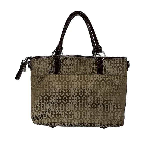 Giani Bernini Monogram Signature Shoulder Bag Y2K Retro Classy Tote - Image 2