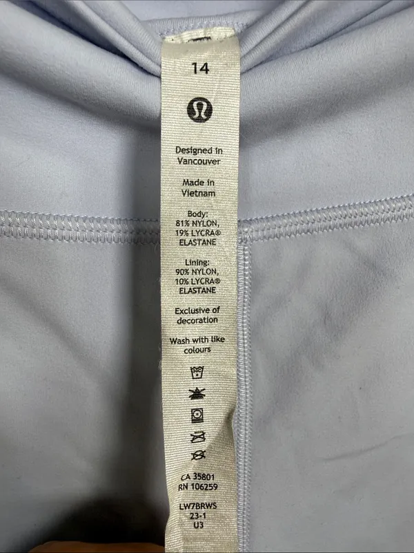 Lululemon Align High-Rise Bike Biker Short 6" in Blue Linen W2538 Sz 14 - Image 6