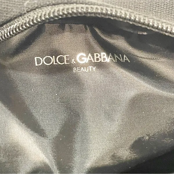 Dolce & Gabbana Beauty Black Canvas Full Zip Beauty‎ Pouch - Image 3