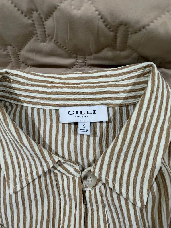 Gilli Striped Dress Brown - Image 3