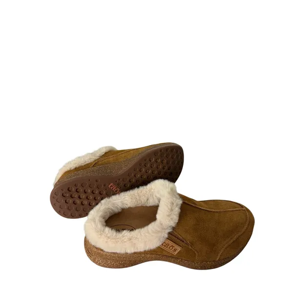 Taos Future Chestnut Suede Slip On Platform Mule Clogs Size 6 NWB - Image 4