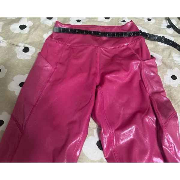 Fabletics pink sparkle leggings - Image 4