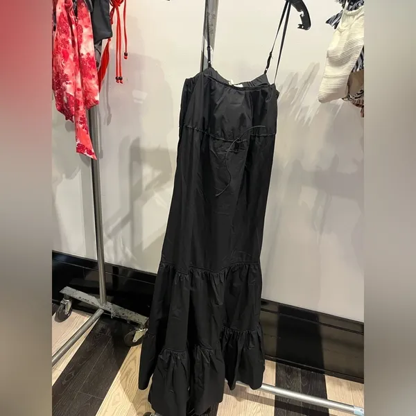 Nwt Faithfull The Brand Joen Midi Cotton Dress Black 2 - Image 5