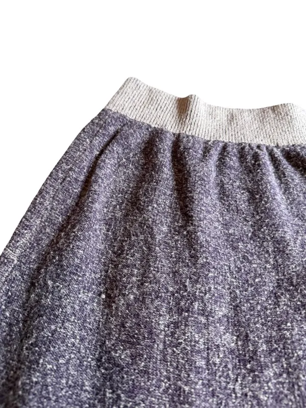 Moth Anthropologie Cotton Wool Blend Maxi Skirt Pull-On Purple Stretch Sz Small - Image 2