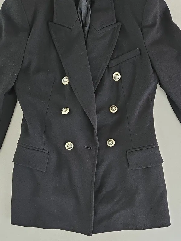 NWOT! Rare Zara Black Double-Breasted Blazer with Gold Buttons Size XS - Image 6