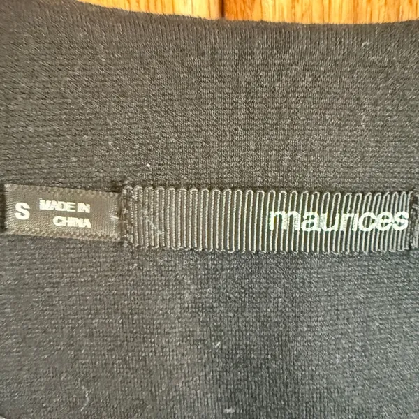 Maurice's Moto Jacket Biker Style Small Black Faux Leather Zipper Grunge Whimsy‎ goth - Image 3