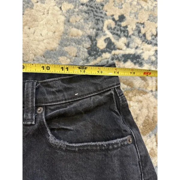 Abercrombie and Fitch High-rise Mom Jean Shorts Black Denim Curve Love Size 27/4 - Image 6
