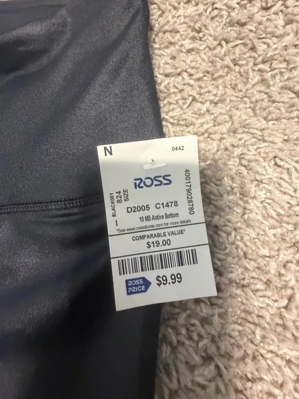 90 Degrees by Reflex Net Medium Black Leggings with a sheen - Image 3