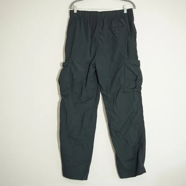 Old Navy Women's Medium Black Baggy Cargo Pants Cotton Nylon Utility Trousers - Image 7