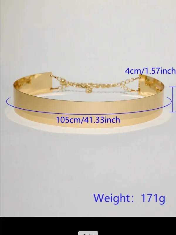 Gold adjustable belt for cosplay - Image 4