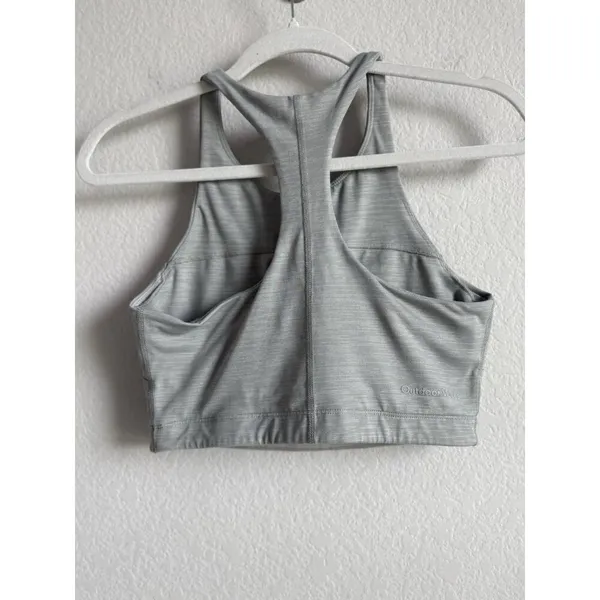 Outdoor Voices‎ Sports Bra Women's Size Medium Gray Tech Sweat Crop Athletic - Image 9