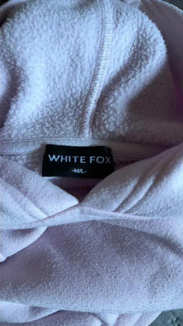 White Fox Pink Hoodie - Image 3