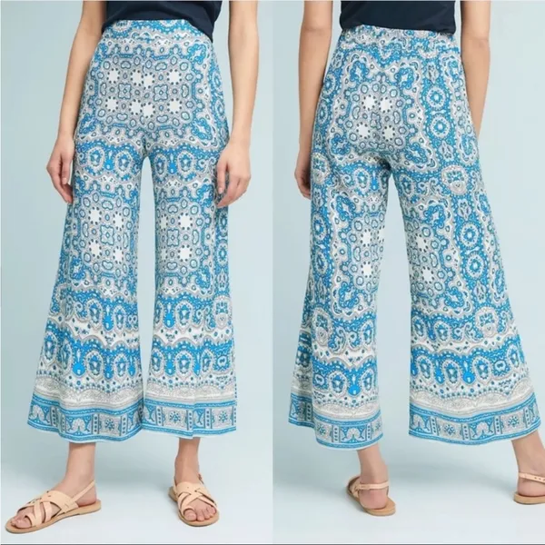Anthropologie Featherbone‎ Talese Wide Legs Pants sz 2 - Image 2