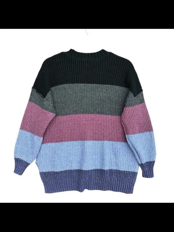 American Eagle AE Dreamspun Cozy Colorblock Knit Sweater Womens XS - Image 6