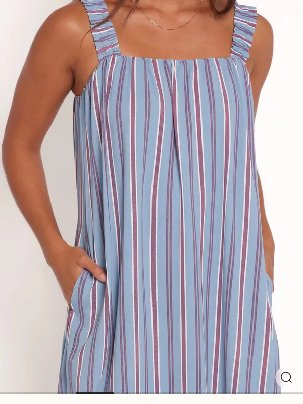 Petal and Pup NWT Alessandra Maxi Dress - Blue Stripe-oversized XS fits M/L - Image 4