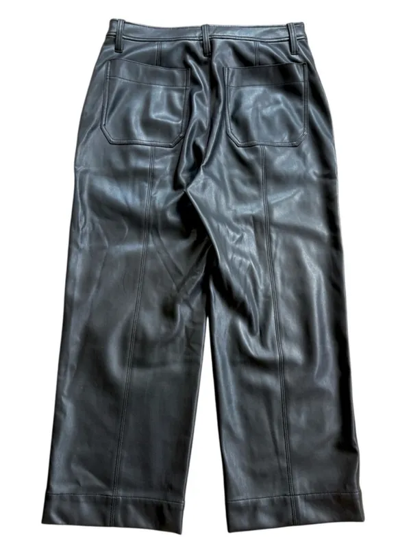 Like New Madewell Emmett Wide Leg Faux Leather Pants Size 29 Retail $148.00 - Image 10
