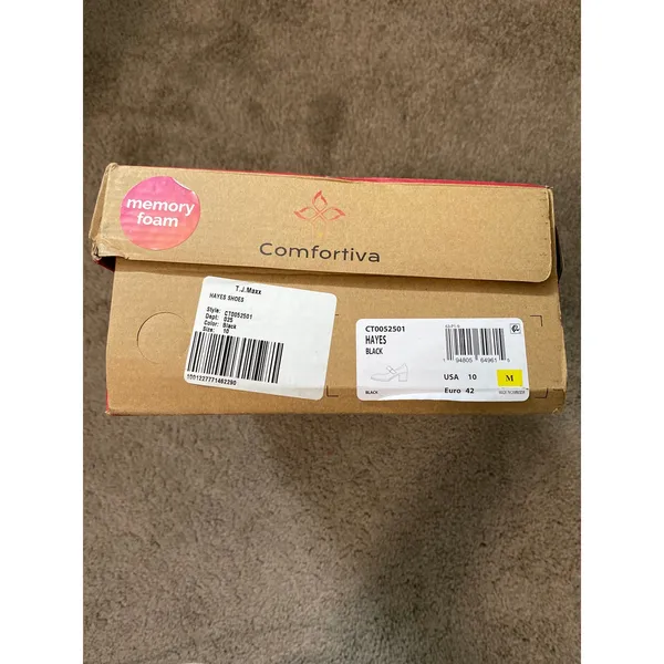 New Comfortiva Hayes Black Leather Mary Jane Heels Size 10 - Image 4