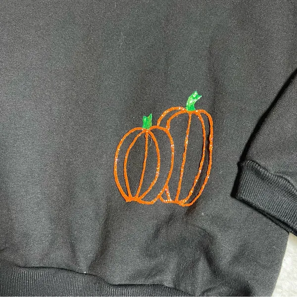 Hanes Hand Painted Halloween Crewneck Sweatshirt - Image 8