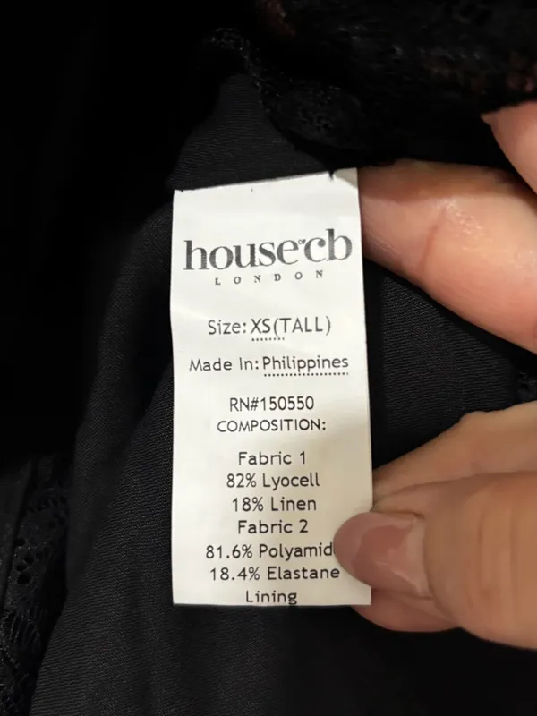 House of CB Kaia Black A-Line Mini Dress Size XS - Image 8