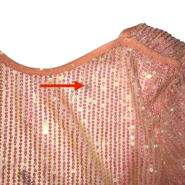 NWT Free People Unapologetic Scoop Back Sequin Long Sleeve Top MEDIUM - Image 9