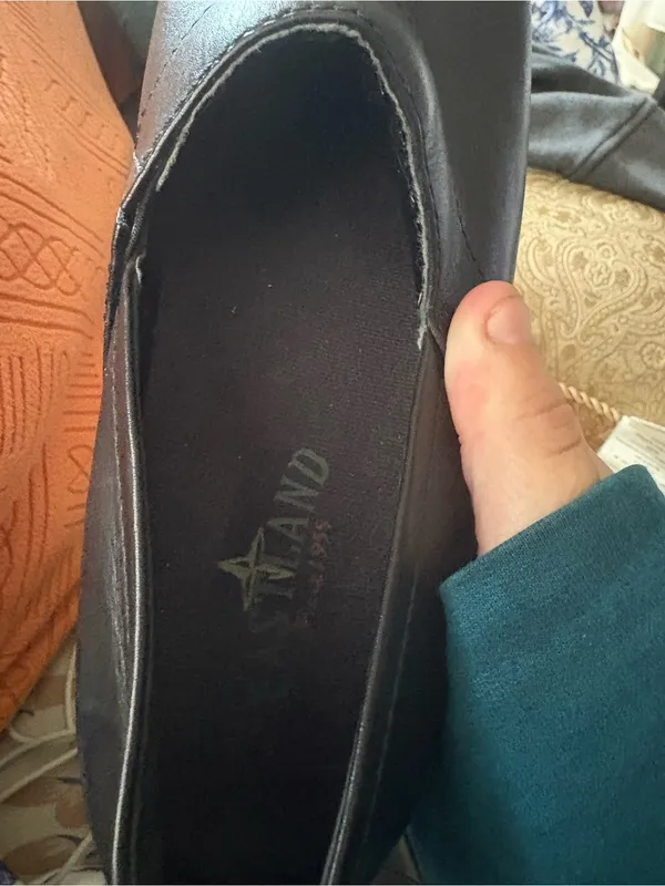 Eastland Black Leather Wedge Clogs 7.5M Dark Academia Chunky Slip On - Image 9