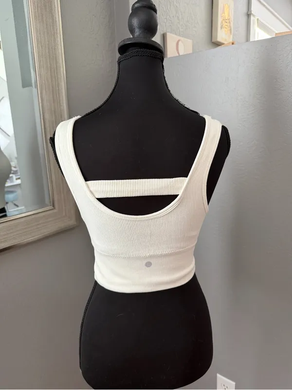 Harmony Balance Seamless Ribbed Sports Bra Crop Tank Small - Image 4