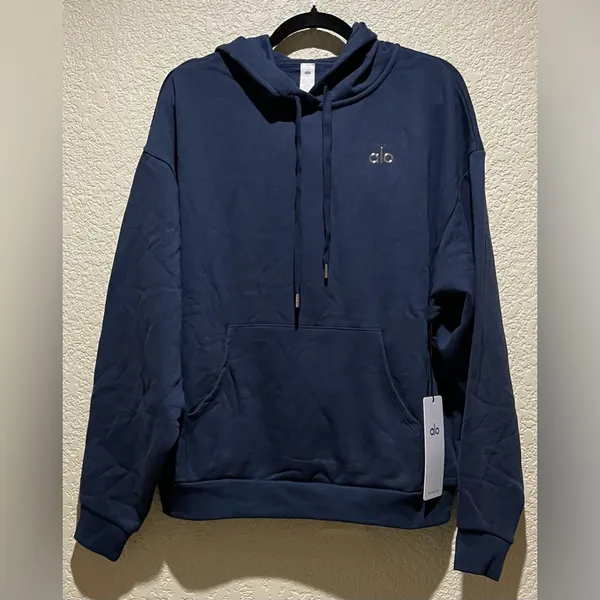 Alo Yoga NWT Accolade Hoodie Navy Blue Size L oversized - Image 6