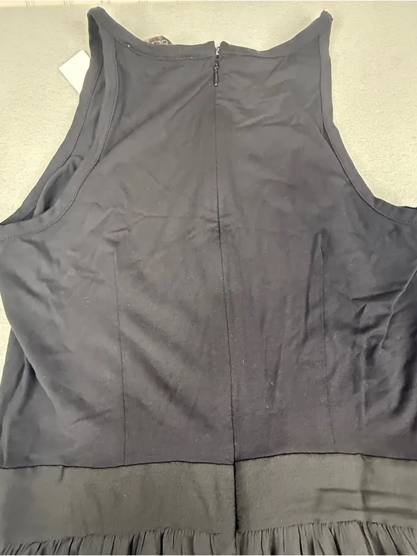 LOFT Black Sleeveless Drop Waist Midi Dress NWT 8 - Image 4