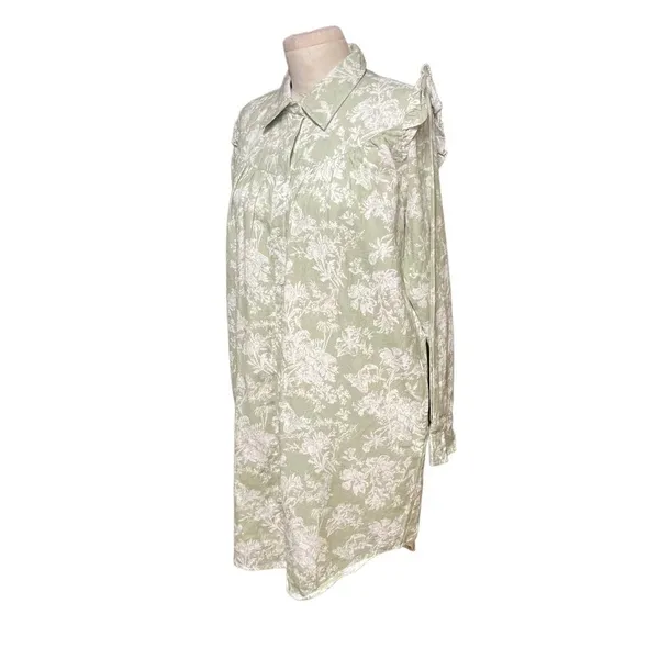 Roller Rabbit Caxias Darya Dress‎ Sage Green White Floral Size Small - Image 6