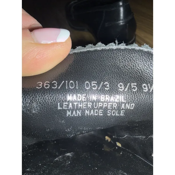 Franco Sarto 9.5 M‎ Slip-On Black Shoes Closed Toe Classic Pumps Women's - Image 9