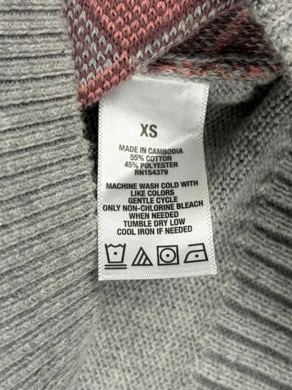 NWT Aeropostale Argyle Sweater Vest Women’s XS Pink & Gray Knit Preppy Academia - Image 7