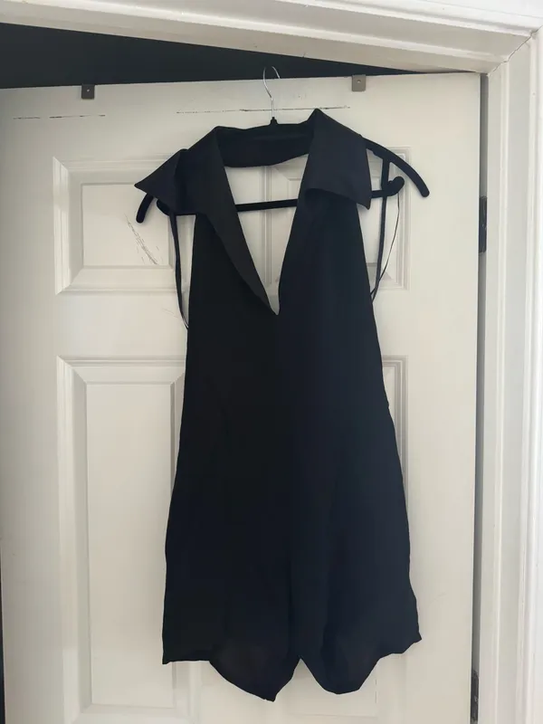 Vintage black playsuit Size M - Image 3