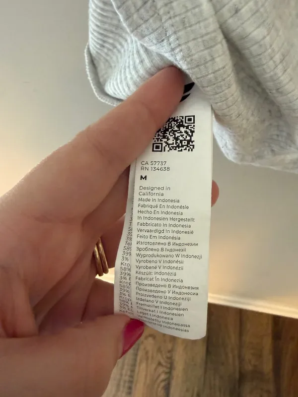 Fabletics Modal Rib Built-In Bra Tank Gray M - Image 5