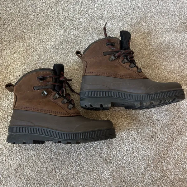 Sorel Kaufman Womens Winter Duck Boots Rubber Leather Insulated Fleece Liner - Image 5