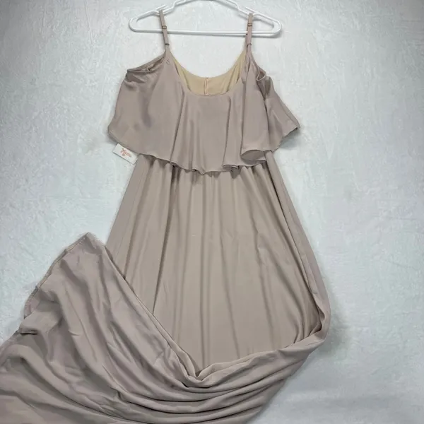 Show Me Your Mumu Caitlin Ruffle Maxi Dress XS Champagne Bridesmaid‎ Wedding - Image 10