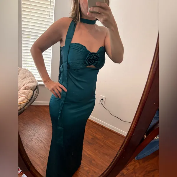 Hello Molly Trend lover Satin Strapless Dress - Image 4